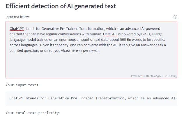 Efficient Detection of AI Generated Overview