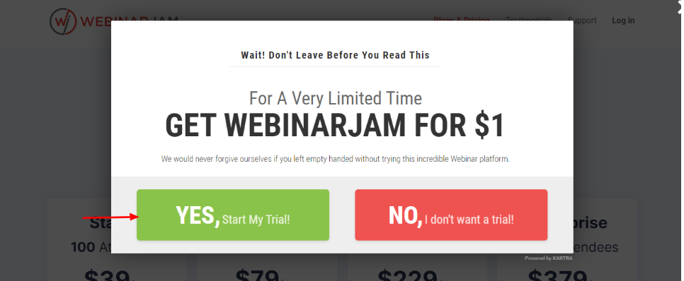 WebinarJam Free Trial - Start My Trial