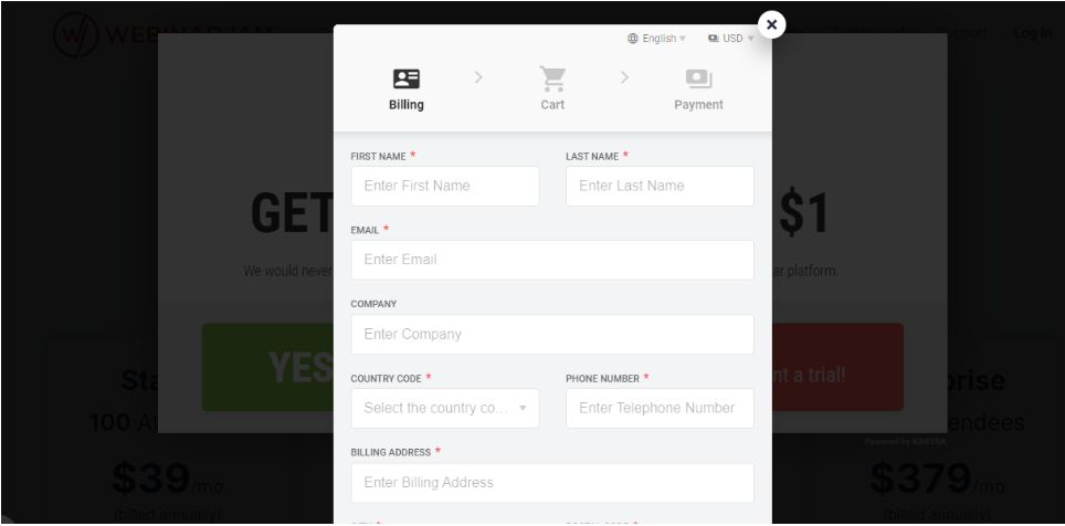 Enter all the required details