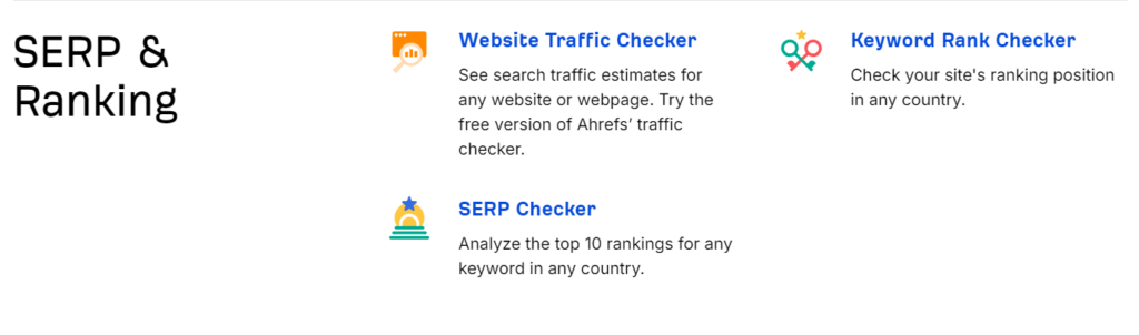 Free Tools For SERP & Ranking
