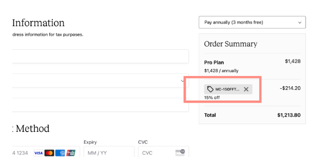 Enter Relevant Coupon Code