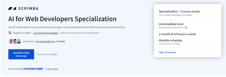 AI for Web Developers Specialization AI for Web Developers Specialization