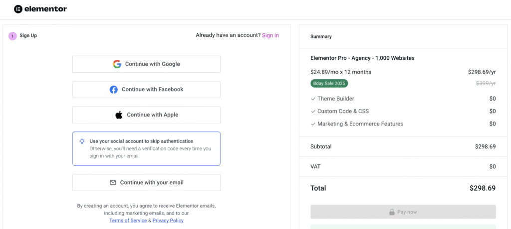 Elementor Pro Checkout Page Elementor Pro Checkout Page